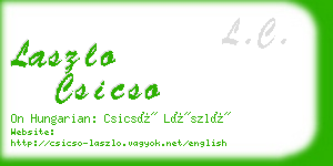 laszlo csicso business card